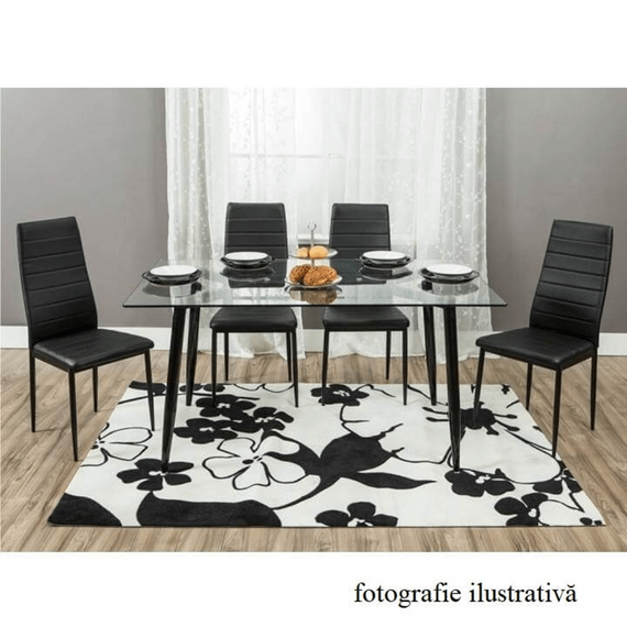 Scaun, piele eco gri deschis/metal gri, COLETA NOVA-poza 2-Dacenergy.ro