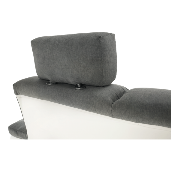 Colţar mic, piele ecologică alb/material textil gri, model stânga, SANTIAGO-poza 10-Dacenergy.ro