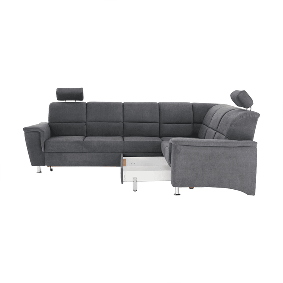 Colţar extensibil, material textil gri, model dreapta, SANTIAGO-poza 3-Dacenergy.ro