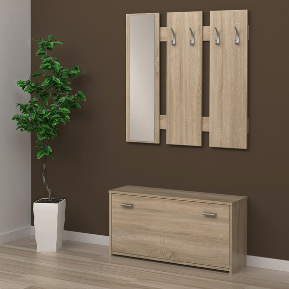 Mobilier pentru hol, stejar sonoma, ladă 03 NEW-poza 3-Dacenergy.ro