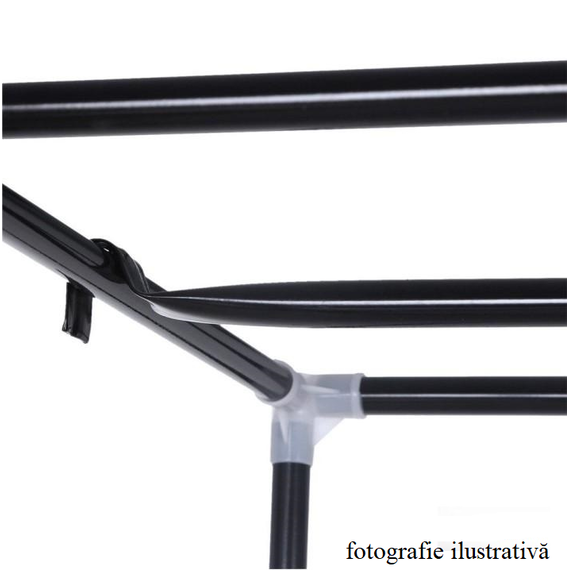 Organizator de garderobă, material textil/metal, maro, METIN VNW15-poza 2-Dacenergy.ro