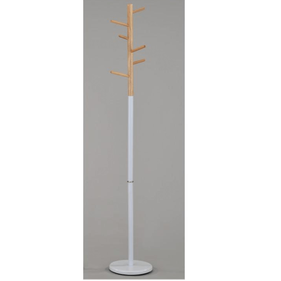 Cuier, lemn natural/metal alb, HORST-poza 3-Dacenergy.ro