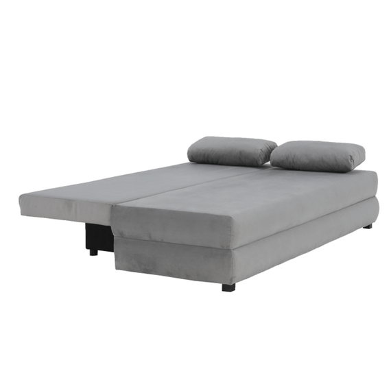Canapea extensibilă, textil gri/turcoaz, CLIV-poza 3-Dacenergy.ro