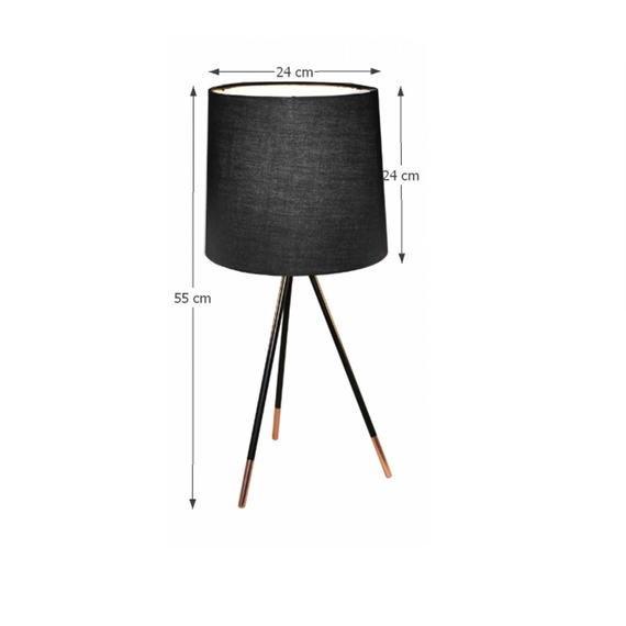 Lampă de masă, negru, JADE TYP 4 8008-44A-poza 2-Dacenergy.ro