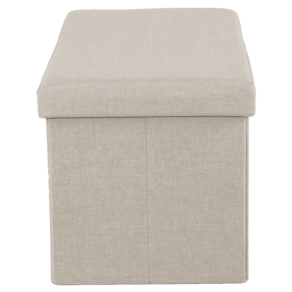Taburet pliabil, material bej, ORELIA-poza 10-Dacenergy.ro