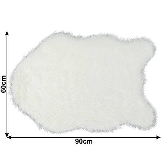 Blană artificială 60x90 cm, alb, EBONY TYP 1-poza 7-Dacenergy.ro