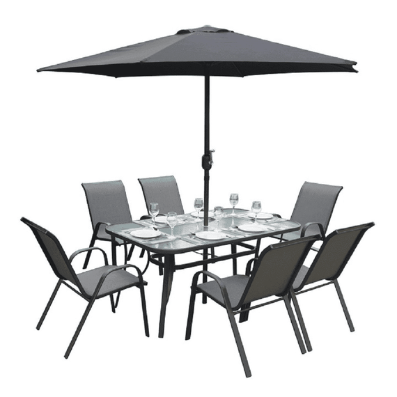 Masă dining, sticlă securizată/oţel, 150x90 cm, PASTER-poza 4-Dacenergy.ro