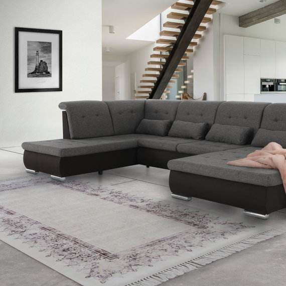 Covor 160x230 cm, crem/maro, LINON-poza 9-Dacenergy.ro