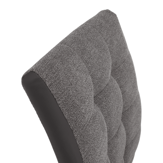 Scaun bucătărie, material textil gri deschis/piele ecologică gri/crom, SALOMA NEW-poza 11-Dacenergy.ro