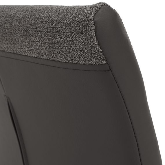 Scaun bucătărie, material textil gri deschis/piele ecologică gri/crom, SALOMA NEW-poza 12-Dacenergy.ro
