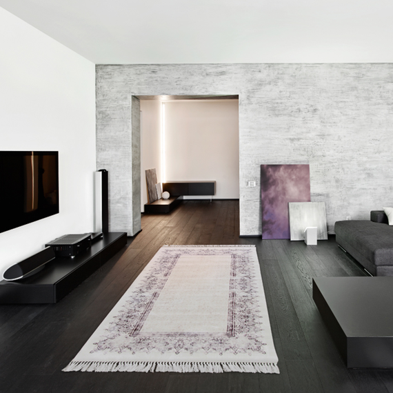 Covor 80x150 cm, crem/maro, LINON-poza 3-Dacenergy.ro
