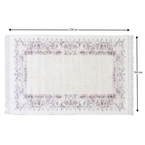 Covor 160x230 cm, crem/maro, LINON-poza 10-Dacenergy.ro