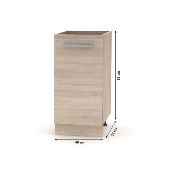Ansamblu de bucătărie 2,4 m, stejar sonoma/alb, NOVA PLUS-poza 8-Dacenergy.ro