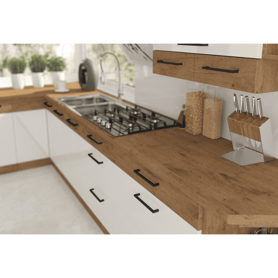 Cabinet inferior cu coş pull-out, stejar Lancelot, VEGA D30 CARGO BB-poza 4-Dacenergy.ro