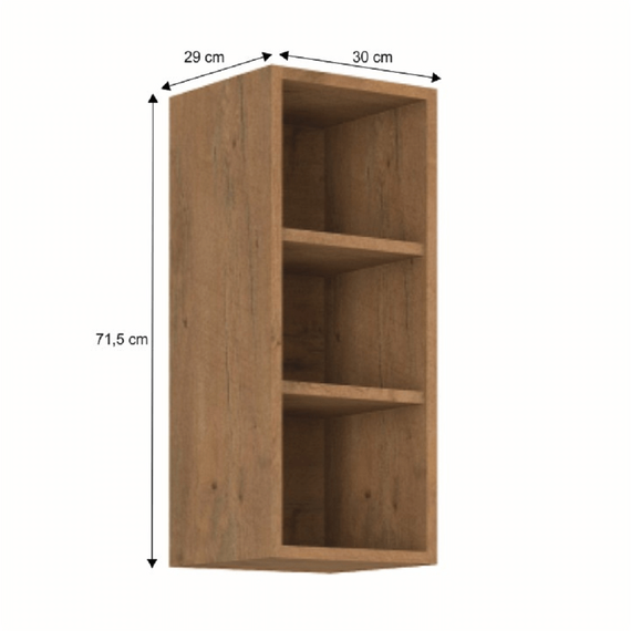 Cabinet superior cu rafturi, stejar Lancelot, VEGA 30 G-72 OTW-poza 5-Dacenergy.ro