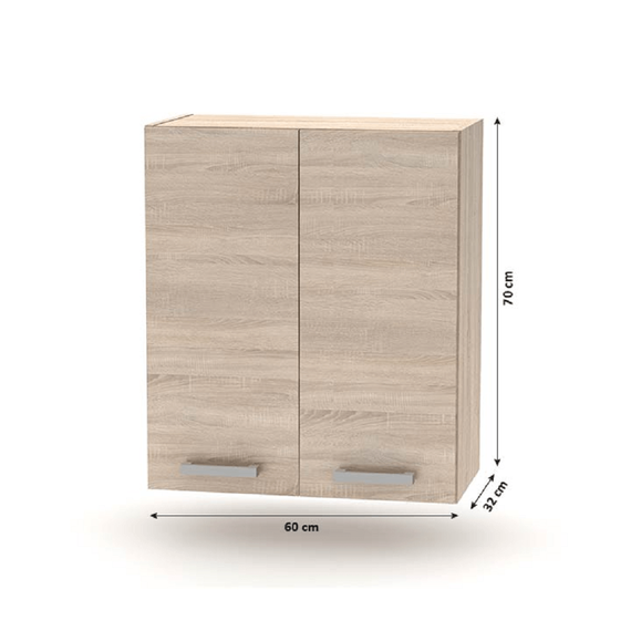 Cabinet superior 2DV, stejar sonoma, NOVA PLUS NOPL-007-OH-poza 2-Dacenergy.ro