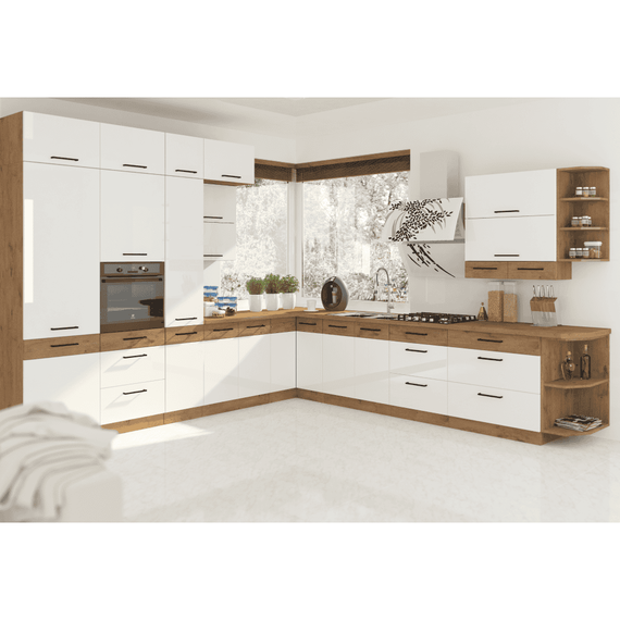 Cabinet inferior cu coş pull-out, stejar Lancelot, VEGA D30 CARGO BB-poza 12-Dacenergy.ro