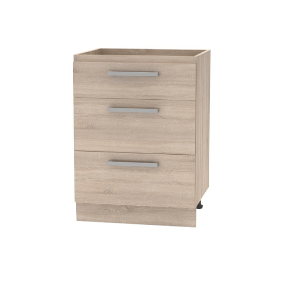 Dulap inferior cu sertare 60, stejar sonoma, NOVA PLUS NOPL-058-0S-Dacenergy.ro