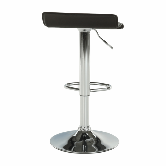 Scaun de bar, piele eco neagră/crom, LARIA NEW-poza 9-Dacenergy.ro