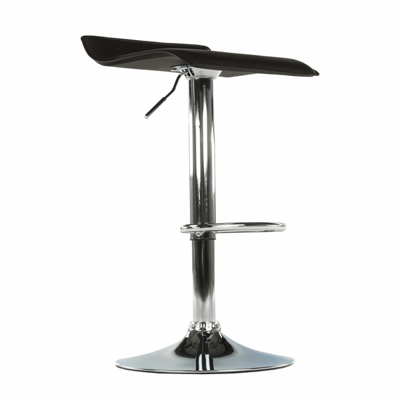 Scaun de bar, piele eco neagră/crom, LARIA NEW-poza 6-Dacenergy.ro