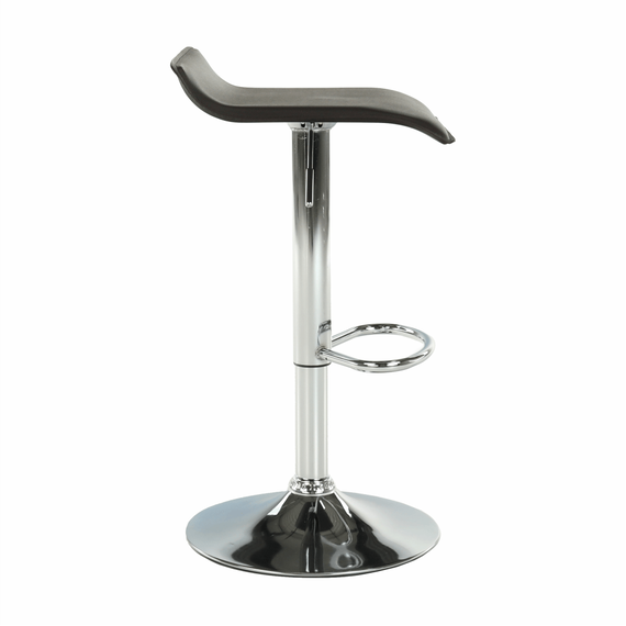 Scaun de bar, piele eco neagră/crom, LARIA NEW-poza 8-Dacenergy.ro