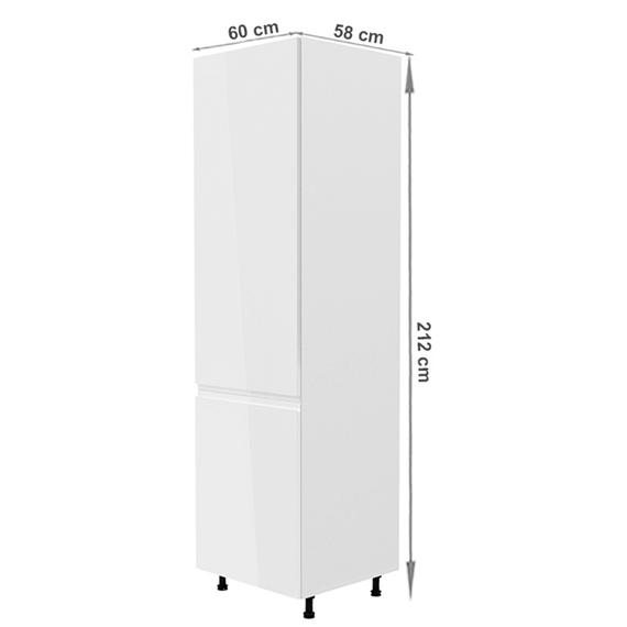 Dulap pentru alimente, alb/alb luciu extra ridicat, de stânga, AURORA D60R-poza 6-Dacenergy.ro
