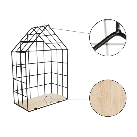 Set de 3 rafturi, natural/negru, AZURI-poza 9-Dacenergy.ro
