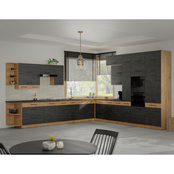 Uşă pentru maşina de spălat vase încorporată, gri mat/stejar lancelot, VEGA ZM 570x596-poza 11-Dacenergy.ro