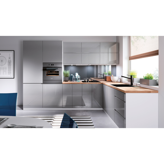 Uşă pentru maşina de spălat vase, alb/gri HG extra lucios, 59,6x57, AURORA-poza 4-Dacenergy.ro
