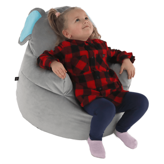 Fotoliu tip sac, material textil gri, BABY TIPUL 2-poza 4-Dacenergy.ro