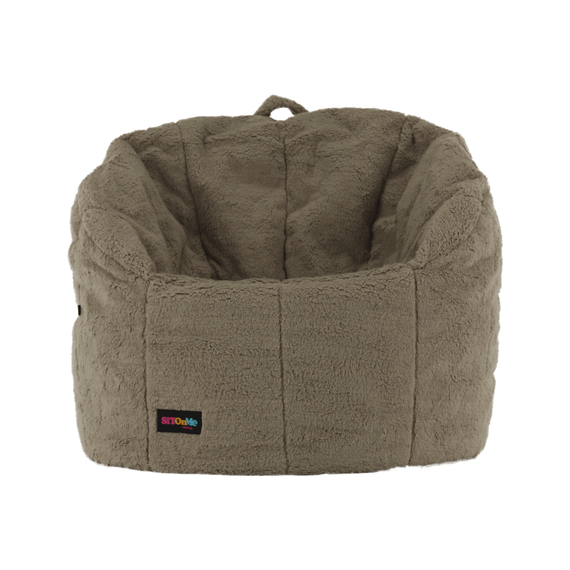 Fotoliu tip sac, material textil maro deschis, ALMERO-poza 7-Dacenergy.ro