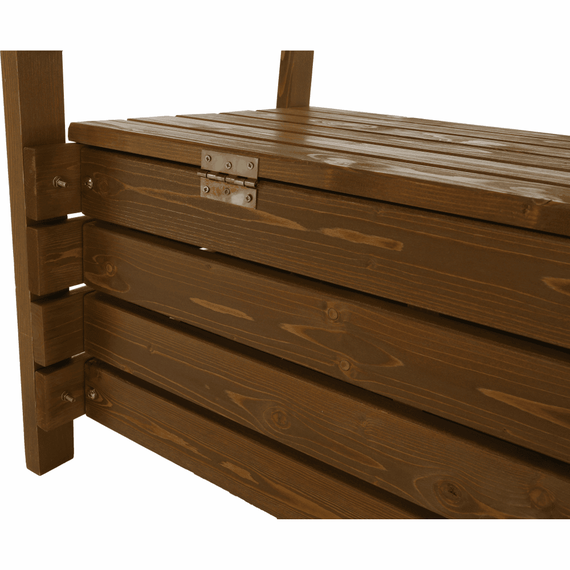 Bancă de grădină, maro, 150cm, AMULA-poza 9-Dacenergy.ro