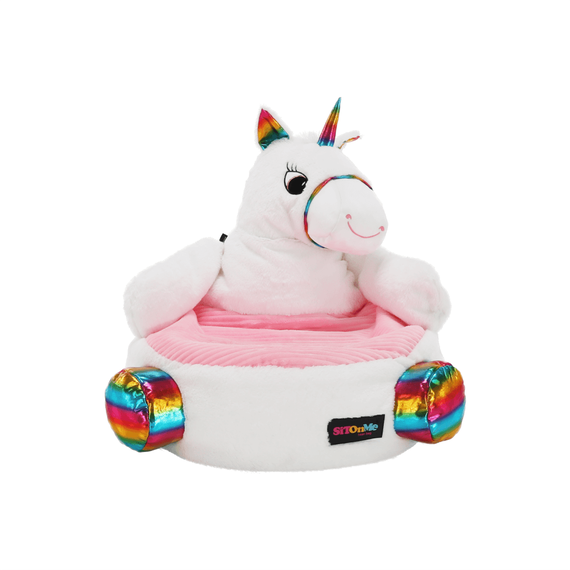Fotoliu tip sac unicorn, alb/roz/amestec de culori, BUFEL-poza 3-Dacenergy.ro