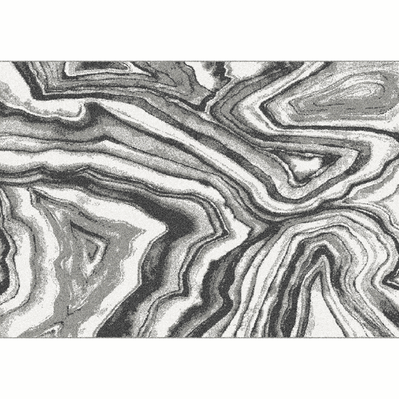Covor, alb/negru/model, 100x150, SINAN-Dacenergy.ro
