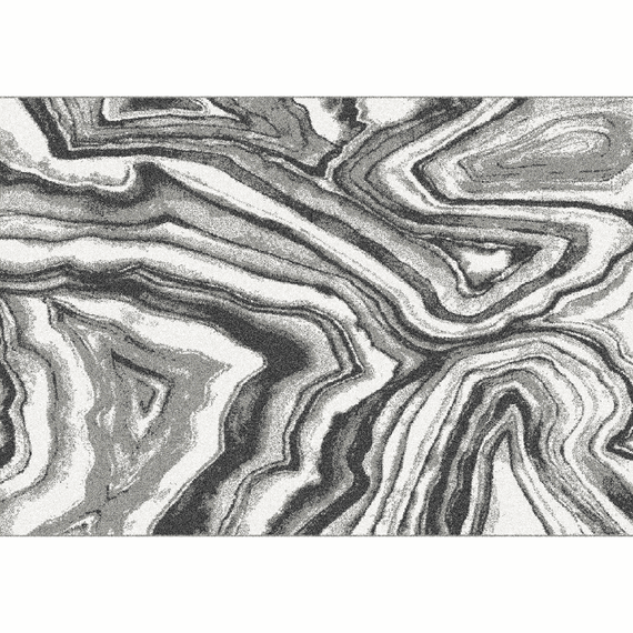 Covor, alb/negru/model, 57x90, SINAN-Dacenergy.ro