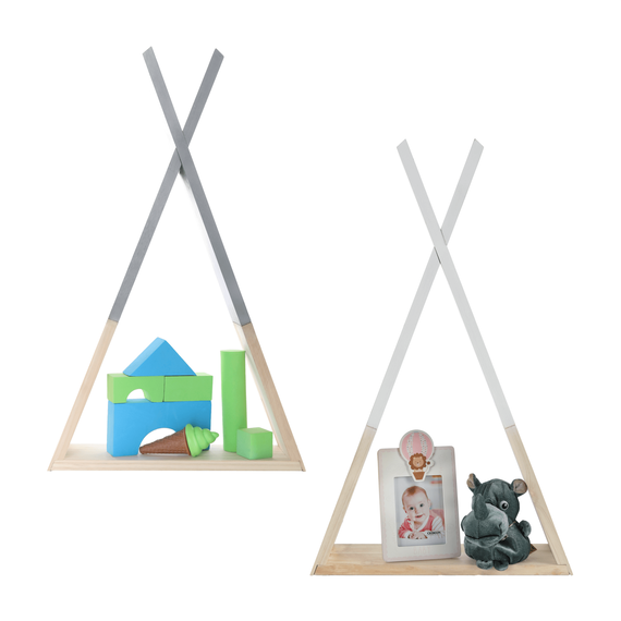 Raft pentru copii, gri / natural, JOLI-poza 6-Dacenergy.ro
