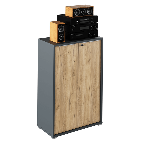 Dulap , grafit/stejar artisan, RIOMA NEW TYP 09-Dacenergy.ro