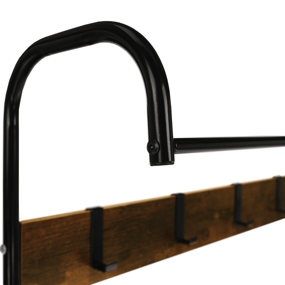Raft pentru pantofi, lemn rustic şi metal negru / MDF, KELAM-poza 11-Dacenergy.ro