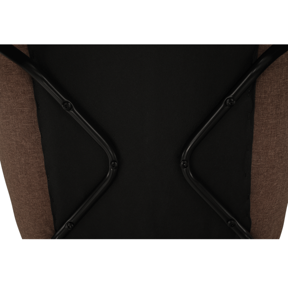 Fotoliu balansoar, material textil maro deschis/lemn, HARPER-poza 5-Dacenergy.ro