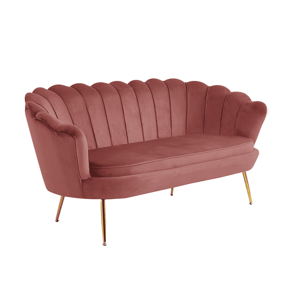 Canapea de lux, 2,5 locuri, roz / auriu, Art-deco, NOBLIN-Dacenergy.ro