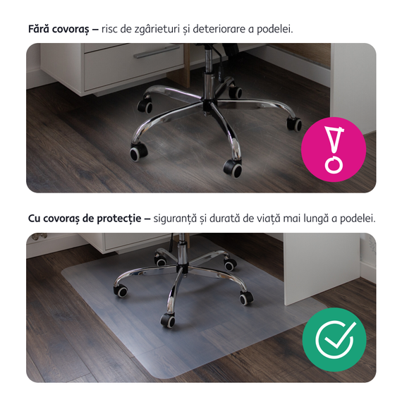 Protecţie podea sub scaun, transparentă, 140x100 cm, 0, 8 mm, ELLIE NEW TYP 4-poza 3-Dacenergy.ro