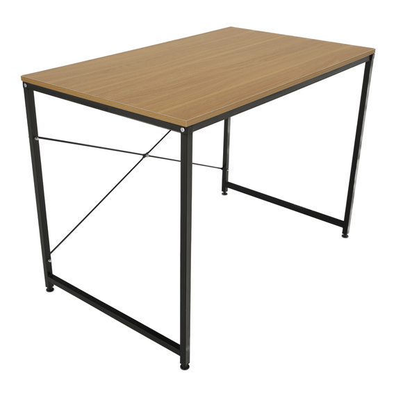 Birou, stejar / negru, 100x60 cm, MELLORA-poza 5-Dacenergy.ro