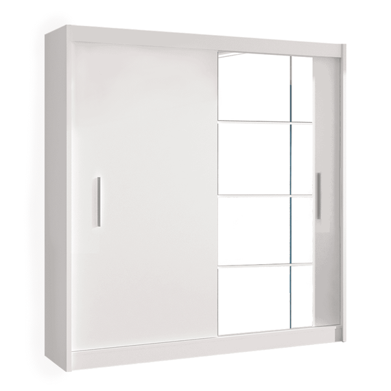 Dulap cu uşi glisante, alb, 180x215, LOW-Dacenergy.ro