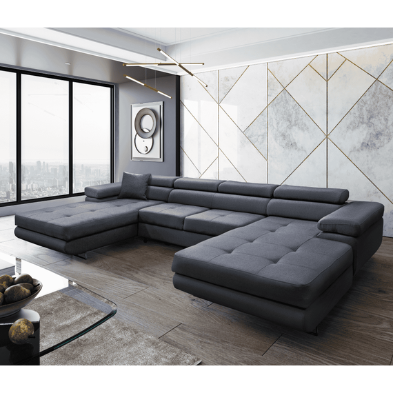Set universal canapea, culoare gri, AMARETA U-poza 3-Dacenergy.ro