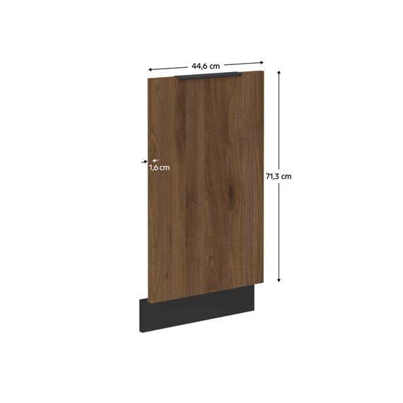 Uşă pentru maşină de spălat vase, nuc okapi/negru, MENZO ZM 713x446-poza 4-Dacenergy.ro