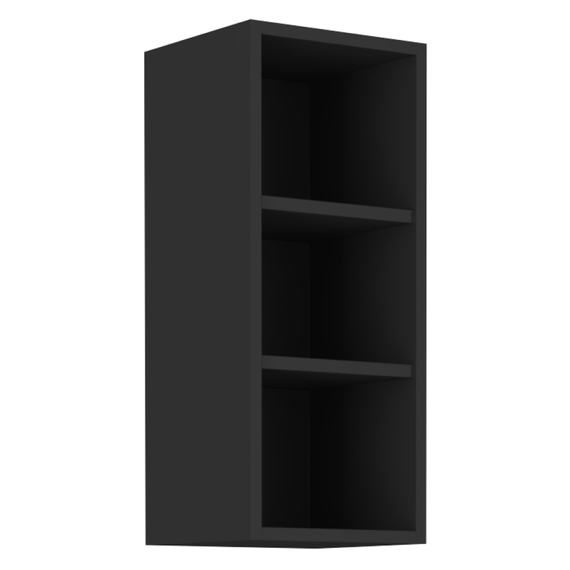 Dulap superior fără uşi, negru, ARAKA/MENZO/SIBER 30 G-72 OTW-Dacenergy.ro