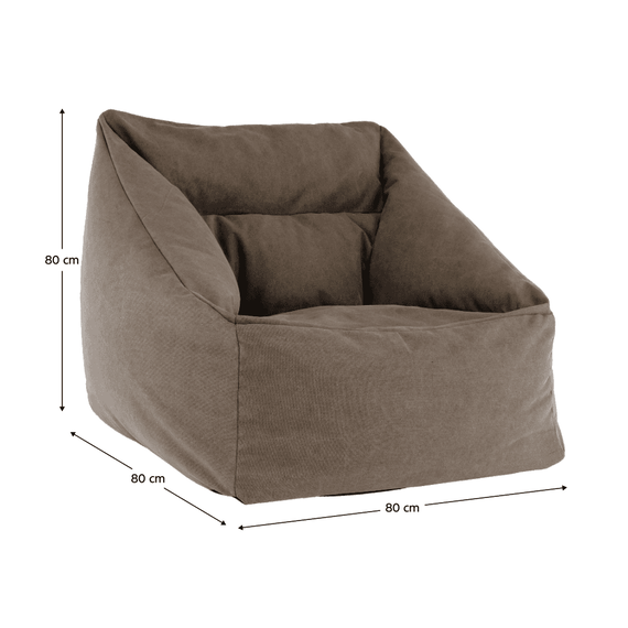 Fotoliu tip sac, material textil maro, URASON-poza 11-Dacenergy.ro