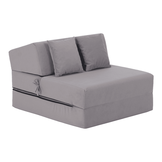 Saltea pliabilă/fotoliu extensibil, 2 in 1, gri deschis, PELOS-Dacenergy.ro