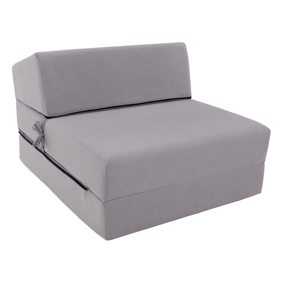 Saltea pliabilă/fotoliu extensibil, 2 in 1, gri deschis, PELOS-poza 7-Dacenergy.ro