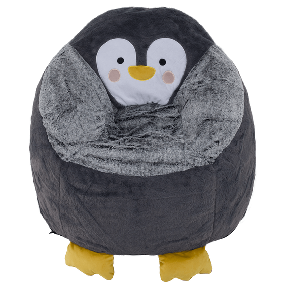 Fotoliu tip sac pinguin, gri, PINGO-poza 9-Dacenergy.ro